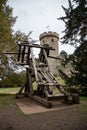 Catapult in Warwick Castle Royalty Free Stock Photo