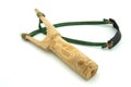 The catapult Y-sling made of wood intended for firing stones or