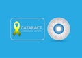 Cataract awareness month in June concept