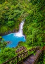 Catarata Rio Celeste, Waterfall, Station El Pilon, Tenorio Volcano National Park, Provincia de Alajuela, Guatuso, Costa Royalty Free Stock Photo