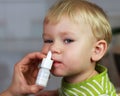 Catarrh - nose drops, nasal spray Royalty Free Stock Photo