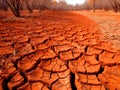 Catastrophic drought due to Climate change. Drought concept.