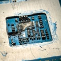 Catastrophic Electronic Circuit Board Failure Royalty Free Stock Photo