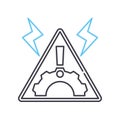 catastrophic failure line icon, outline symbol, vector illustration, concept sign
