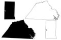 Catawba and Alamance County, North Carolina State U.S. county, United States of America, USA, U.S., US map vector illustration, Royalty Free Stock Photo