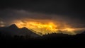 Catbells fiery sky sunset