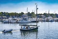 Catboat Sailboats Yachts Padanaram Harbor Dartmouth Massachusetts Royalty Free Stock Photo