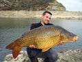 Catch of fish. Common carp Royalty Free Stock Photo