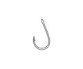 Catch, fishing, hook icon. Vector illustration, flat design