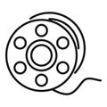 Catch fishing reel icon, outline style