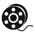 Catch fishing reel icon, simple style