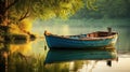 catch lake fishing boat Royalty Free Stock Photo