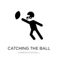 catching the ball icon in trendy design style. catching the ball icon isolated on white background. catching the ball vector icon Royalty Free Stock Photo