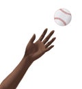 Catching The Baseball Royalty Free Stock Photo