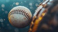 Catching a Moment, Sport Ball and Glove Ready for the Next Inning Game Royalty Free Stock Photo