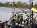 catching and selling carp on the pond dam