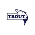 Catching trout Fish. Fish Color. Vector Fish. Graphic Fish. Fish On A White Background. Royalty Free Stock Photo