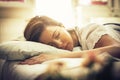 Catching up on her beauty sleep. Royalty Free Stock Photo