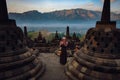 Catching up the sunrise at Borobudur Temple, Yogyakarta