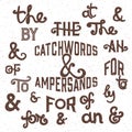 The catchwords and ampersands - Vector Illustration.