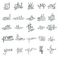 Catchwords design elements set. Royalty Free Stock Photo
