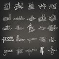 Catchwords design elements set. Royalty Free Stock Photo