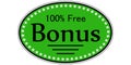 Catchy sticker bonus 100 percent free Royalty Free Stock Photo