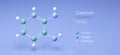 Catechol, pyrocatechol. molecular structures, 3d rendering, Structural Chemical Formula and Atoms with Color Coding