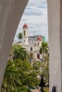 Catedral de la Purisima Concepcion church in Cienfuegos, Cuba. View from the tower of Casa de la Cultura Benjamin Duart