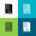 Categories, check, list, listing, mark Icon Over Various Background. glyph style design, designed for web and app. Eps 10 vector Royalty Free Stock Photo