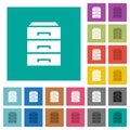 Categorize square flat multi colored icons Royalty Free Stock Photo