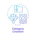Category creation blue gradient concept icon Royalty Free Stock Photo