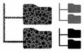 Category folder tree Mosaic Icon of Trembly Parts