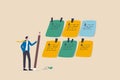 Category or prioritize work for project management, sorting important or urgency tasks, organize and plan for business success,