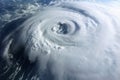 Category 5 Super Typhoon from an Extraterrestrial, Perspective eye of the hurricane, Generative AI