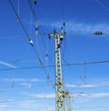 Catenary with blue sky Royalty Free Stock Photo
