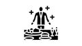 caterer business glyph icon animation