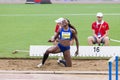 Caterine Ibarguen after a triple jump try Royalty Free Stock Photo