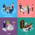 Catering Banquet Isometric Concept