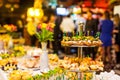 Catering banquet table, Canapes on restaurant table, catering, b Royalty Free Stock Photo