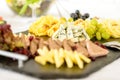 Catering buffet cheese plate with pate