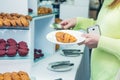 Catering buffet table with food and snacks for guests of the event. Group of people in all you can eat. Dining Food Celebration Pa Royalty Free Stock Photo