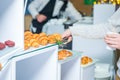 Catering buffet table with food and snacks for guests of the event. Group of people in all you can eat. Dining Food Celebration Pa Royalty Free Stock Photo