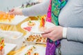 Catering buffet table with food and snacks for guests of the event. Group of people in all you can eat. Dining Food Celebration Pa Royalty Free Stock Photo