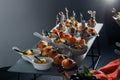 closeup catering canape food service