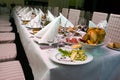 Catering - close-up of the festive table