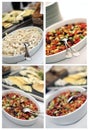 Catering cold dish collage Royalty Free Stock Photo