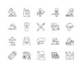 Catering company line icons, signs, vector set, outline illustration concept