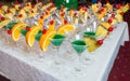 Catering - green alcohol cocktails