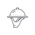 Catering line icon concept. Catering vector linear illustration, symbol, sign